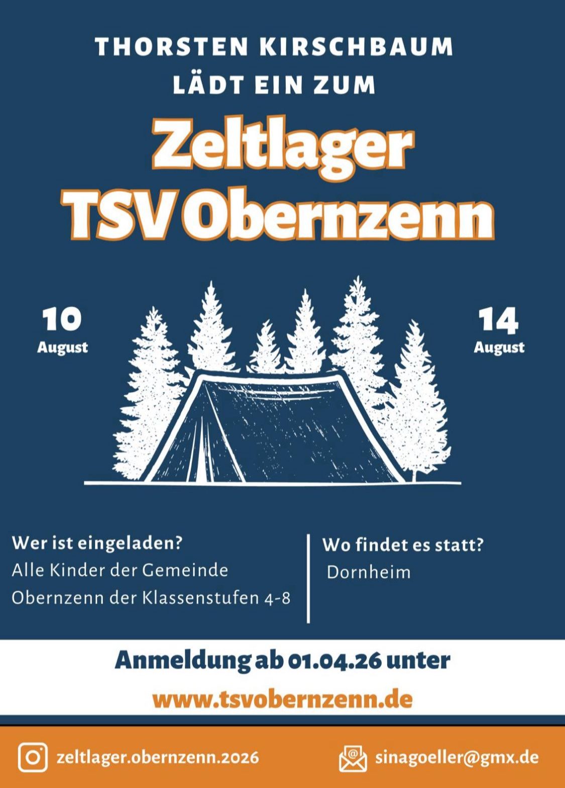 Flyer: Zeltlager 2026